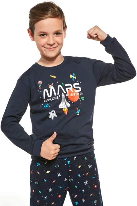 Chlapecké pyžamo Mars - bavlna - Tmavě modrá