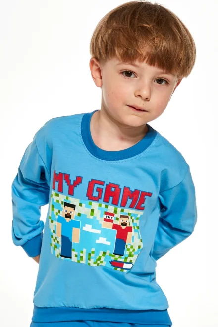 Chlapecké pyžamo My Game - bavlna - Světle modrá