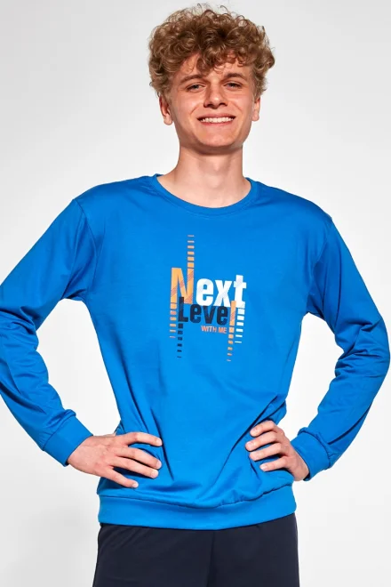 Teenagerové pyžamo Next - bavlna - Světlemodrá-tmavěmodrá