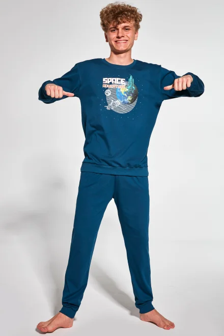 Chlapecké pyžamo Space - bavlna - Mořská zeleň