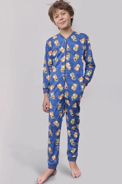 BLU Chlapecký overal Capybara 2 - bavlna - Modrá