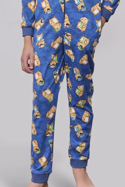 BLU Chlapecký overal Capybara 2 - bavlna - Modrá