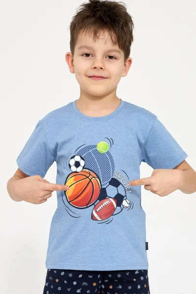 Chlapecké pyžamo Sport - bavlna - Světle modrá