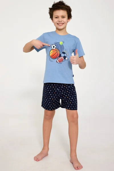 Chlapecké pyžamo Sport - bavlna - Světle modrá
