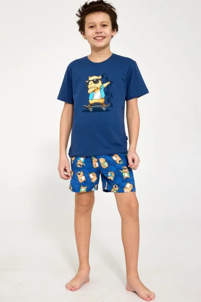 Chlapecké pyžamo Capybara 2 - bavlna - Modrá