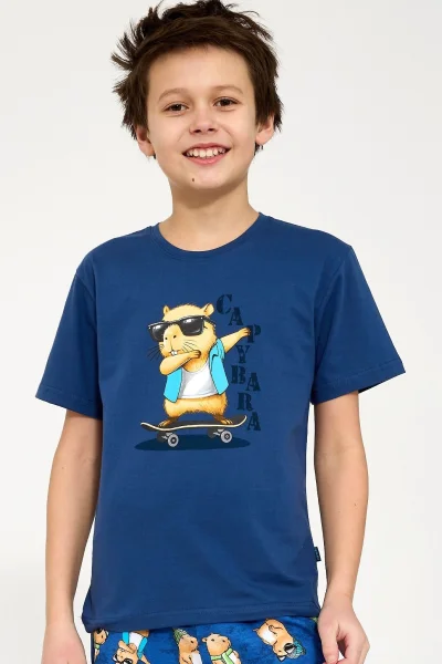 Chlapecké pyžamo Capybara 2 - bavlna - Modrá