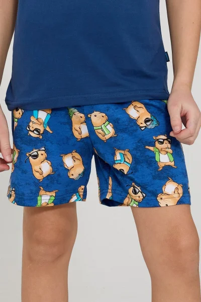 Chlapecké pyžamo Capybara 2 - bavlna - Modrá