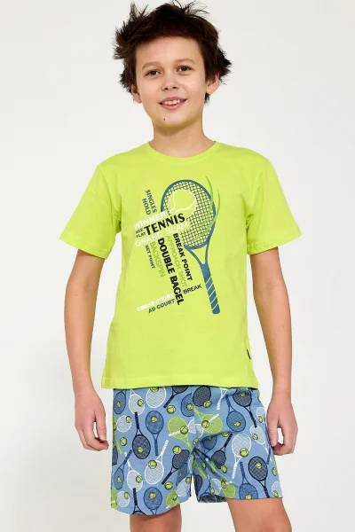 Chlapecké pyžamo Tennis 2 - bavlna - Zeleno-šedá