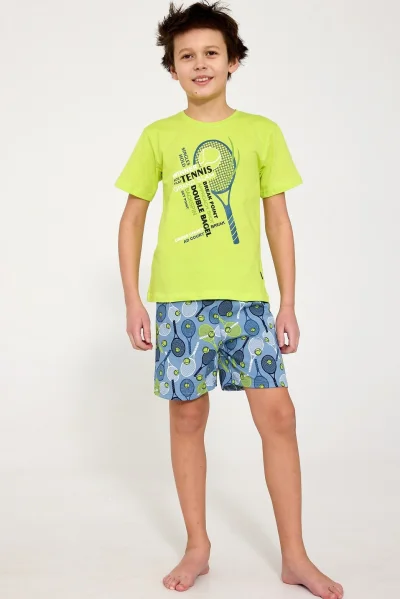 Chlapecké pyžamo Tennis 2 - bavlna - Zeleno-šedá