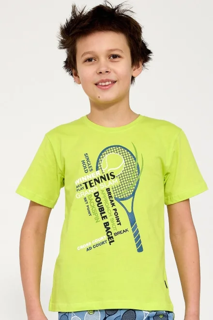 Chlapecké pyžamo Tennis 2 - bavlna - Zeleno-šedá