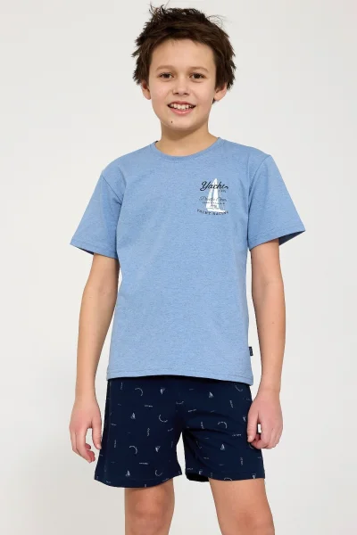 Chlapecké pyžamo Pacific - bavlna - Světlemodrá-tmavěmodrá