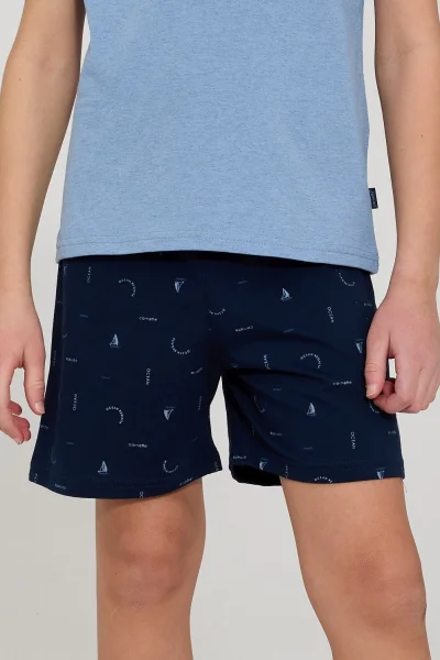 Chlapecké pyžamo Pacific - bavlna - Světlemodrá-tmavěmodrá