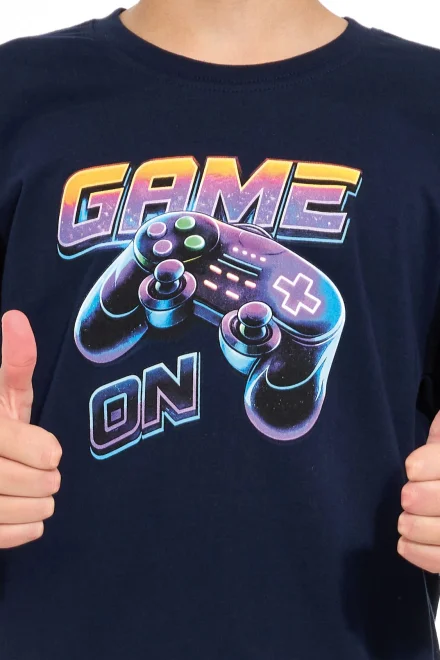Chlapecké pyžamo Gamepad - bavlna - Tmavě modrá