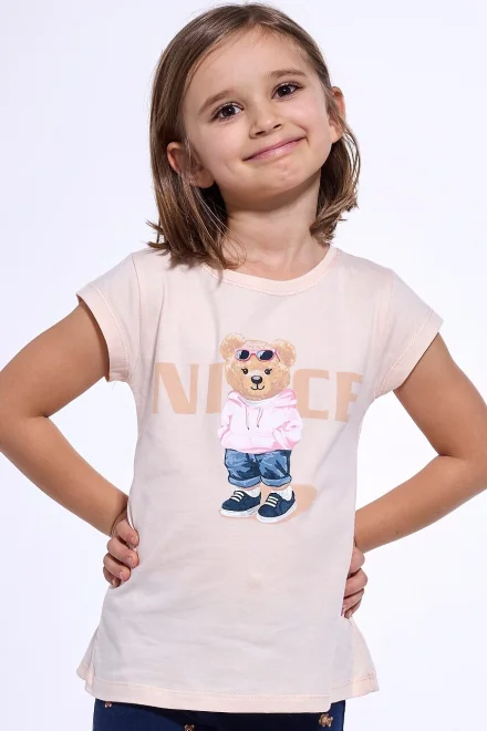 Dívčí pyžamo Nice - bavlna - Světle růžová-modrá