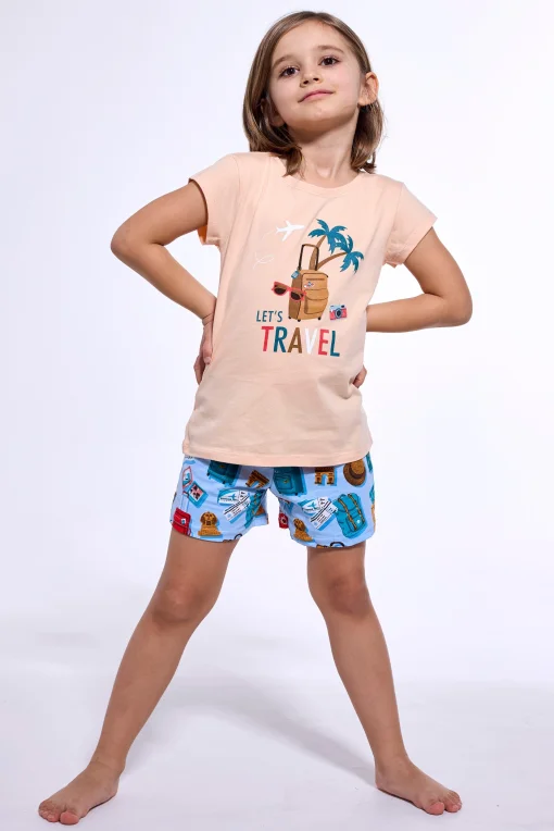 Dívčí pyžamo Travel 2 - bavlna