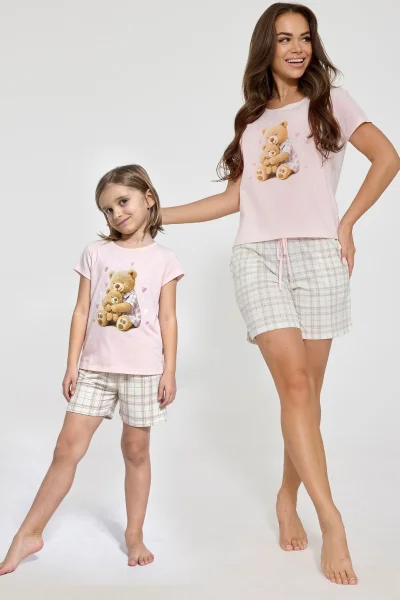 Dívčí pyžamo Hug Me - bavlna - Světle růžová