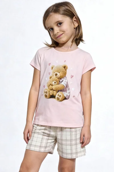 Dívčí pyžamo Hug Me - bavlna - Světle růžová