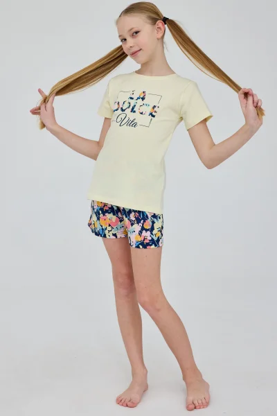 Dívčí pyžamo Dolce Vita - bavlna - Žlutá