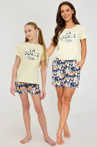 Dívčí pyžamo Dolce Vita - bavlna - Žlutá