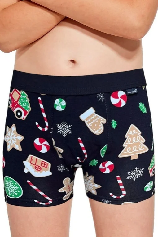 Chlapčenské vianočné boxerky Kids 701 - bavlna