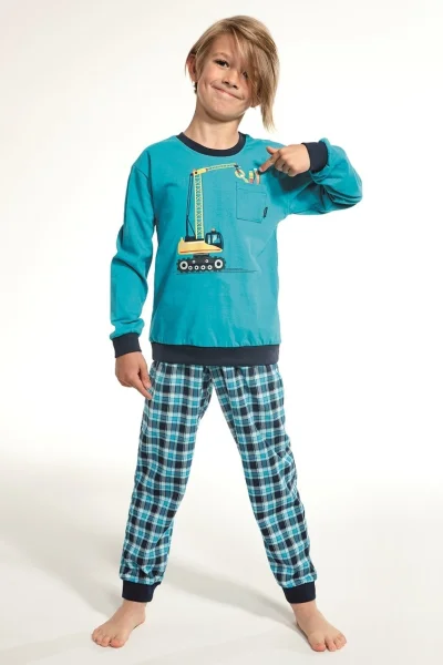 Chlapecké pyžamo BOY 255/89 CRANE - Tyrkysová