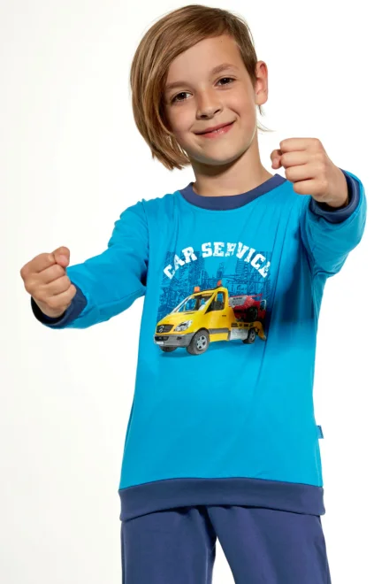 Chlapecké pyžamo 477/130 Car Service - Tyrkysová