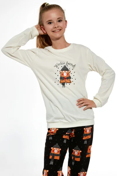 Dívčí pyžamo 160 Winter Bear-ECR