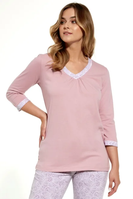 Dámské pyžamo 733/313 Clara Maxi - Růžová