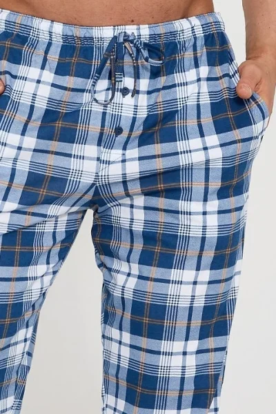 Pyžamové kalhoty 691/63 - bavlna - Modrá