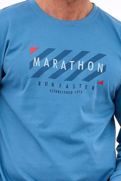 Pánské pyžamo Marathon - Světle modrá
