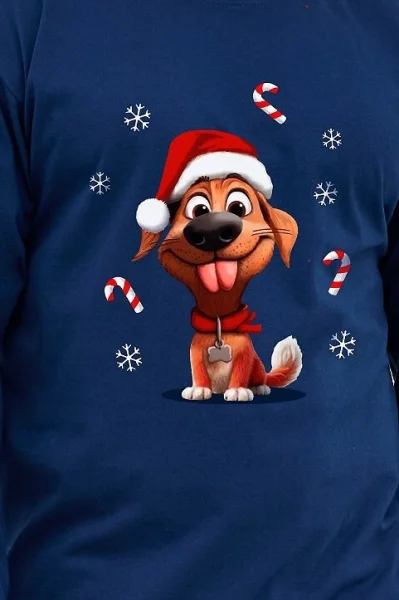 Pánské pyžamo 115/294 Dog - Tmavě modrá