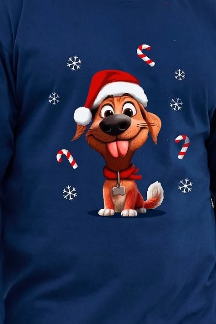 Pánske pyžamo 115/294 Dog - Tmavomodrá