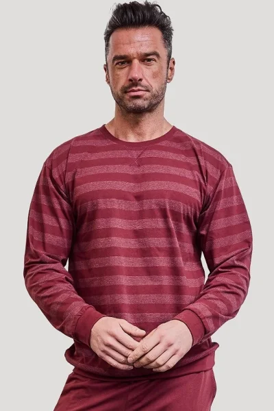 BOR Pánské pyžamo Loose 16 - bavlna - Bordó