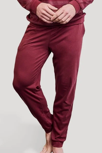 BOR Pánské pyžamo Loose 16 - bavlna - Bordó