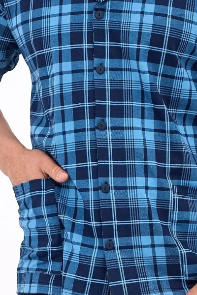 Pánské pyžamo 318/58 - Tmavěmodrá-modrá