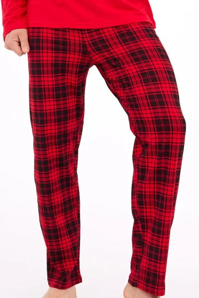 Pánské pyžamo Denali - bavlna - Červená