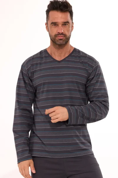 Pánské pyžamo 139/48 - bavlna - Tmavě šedá