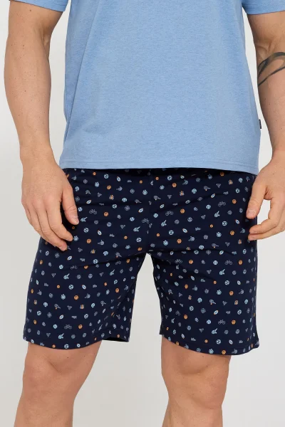 Pánské pyžamo Sport 2 - bavlna - Světle modrá