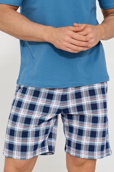 Pánské pyžamo Arizona - bavlna - Světle modrá