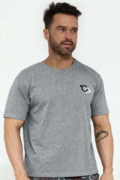 Pánské pyžamo Love Symbols - bavlna - Šedá