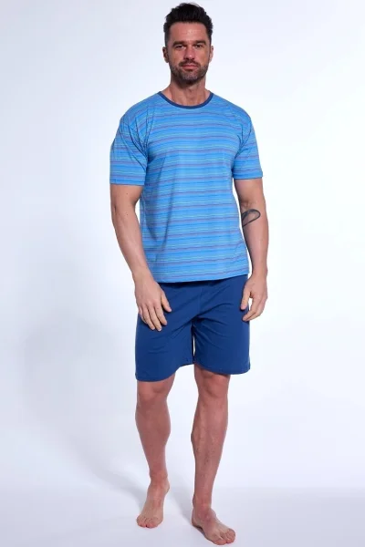 Pánské pyžamo 338/47 - bavlna - Modrá