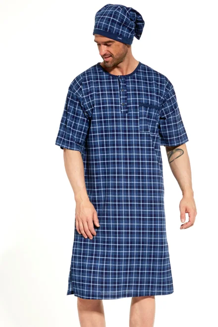 Pánská noční košile 109/11 Maxi - Tmavě modrá