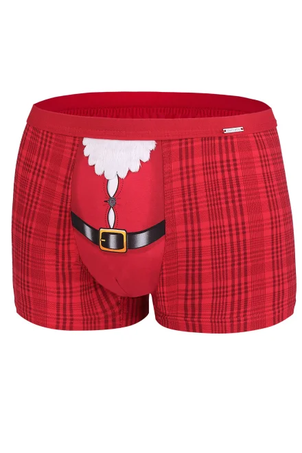 Pánské boxerky XC Belt 047/50 Merry Christmas - Červená