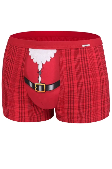 Pánské boxerky XC Belt 047/50 Merry Christmas - Červená