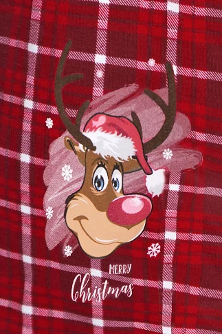 M015/06 Reindeer 3 Merry Christmas-RED