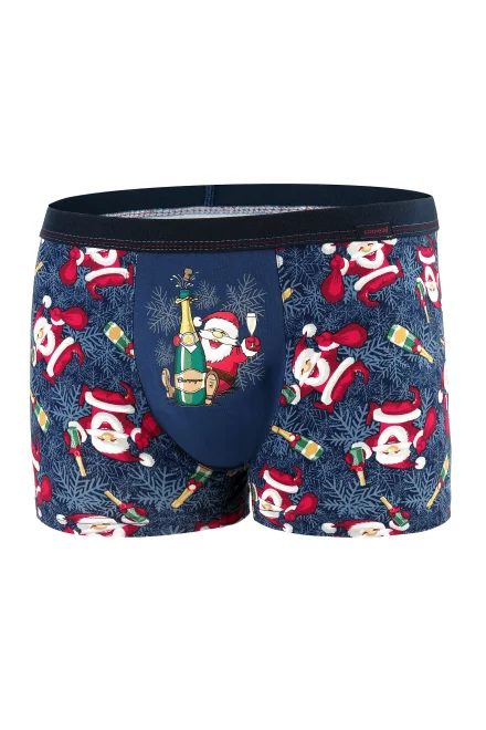Pánské boxerky 007/60 Champagne - Tmavě modrá