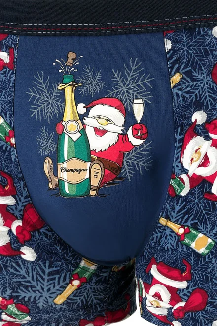 Pánské boxerky 007/60 Champagne - Tmavě modrá
