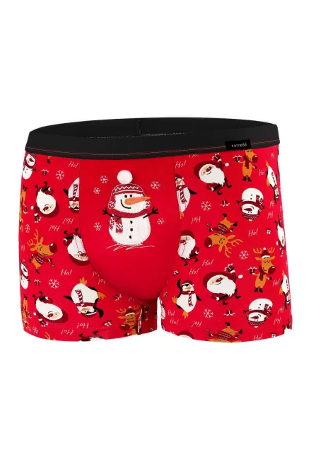 Pánské boxerky 047/65 Snowman - Červená