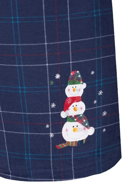 Pánské boxerky Snowman 5 - volný střih - Tmavě modrá