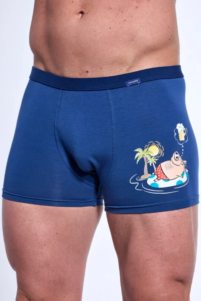 Pánské boxerky Piglet - Tmavě modrá